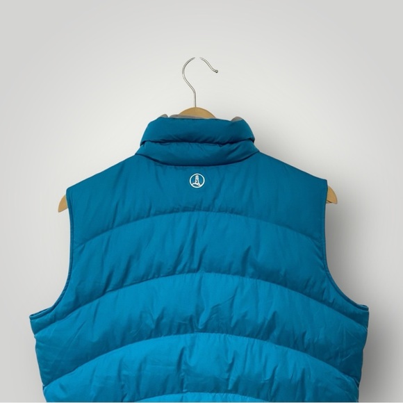 Land's End Down Puffer Vest Blue Green Sz M Sz 10-12 - Picture 8 of 9
